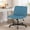Blue-with weels, variant on Vanity Chair Criss Cross Legged Chair Armless Office Desk Chairs Height Adjustable Computer Chair No Wheels Wide Seat Ergonomic for Bedroom Living Room, Beige