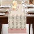 thumbnail image 3 of Table Runners 70 Inches Long Dress Scarves, Spring Pink Floral Farmhouse Coffee/Dining/Kitchen Table Decor, Holiday Table Runner, Vintage Farmhouse Flowers Art 13x70 Inch, 3 of 9