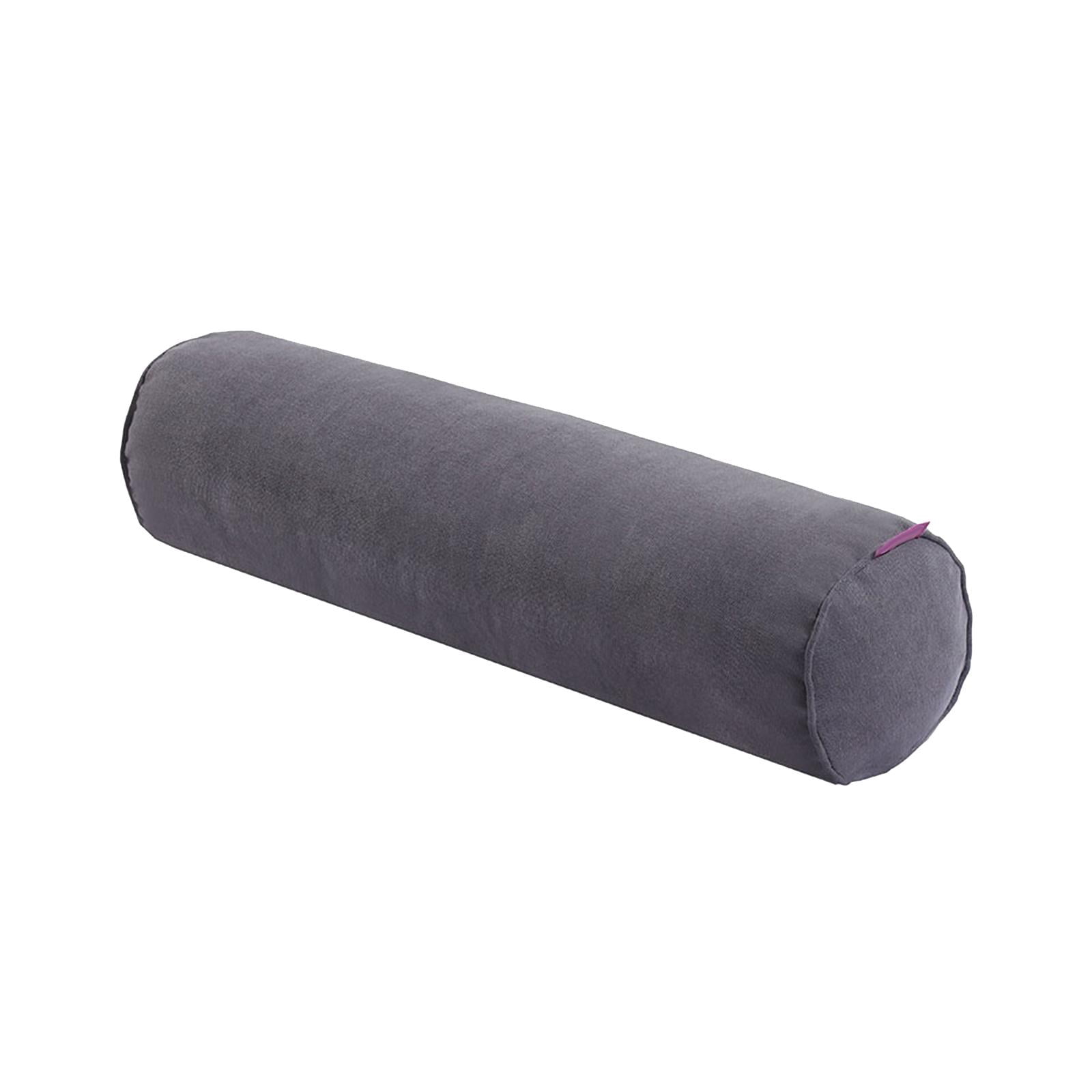 EHJRE Round Neck Pillow Comfortable Cylinder Cushion Cervical Neck Roll Bolster Pillow Hollow Cloth Soft Support for Chair Bed Car Office Suitable for Home Jazz grey