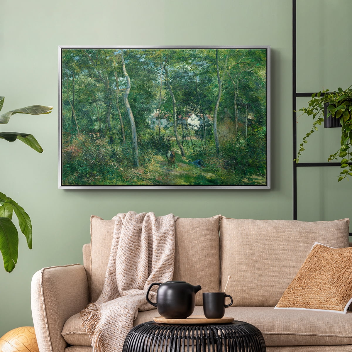 Vintage Landscape-XXX By Wexford Home Framed in Silver Wood Gallery Wrapped Canvas 25 in. x 37 in.