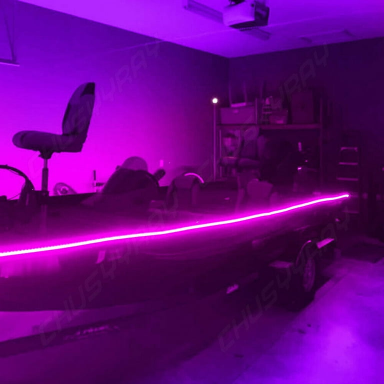 16ft 5M UV/Purple LED Strip Black Light Night Fishing Ultraviolet Boat  BLACK PCB 