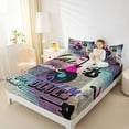 thumbnail image 4 of Feelyou Retro Record Twin Sheet Sets, Disco Pop Hiphop Music Twin Fitted Sheet, Mid Century Flat Sheet, Lightweight Room Decorative, 3-Piece, 4 of 7
