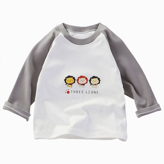 Gerichy Toddler Baby Girls Boys Long Sleeve Raglan Shirt Tee Cotton T-Shirt Kids Casual Base Layer Tops 6M-8T