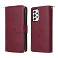 thumbnail image 2 of Feishell for Samsung Galaxy A53 5G (6.5 inch) Wallet Case for Women Men,Premium PU Leather Magnetic Clasp Zipper 9 Card Slots Folio Flip Holder Shockproof Purse Phone Case with Wrist Strap,Winered, 2 of 8