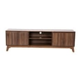 thumbnail image 5 of Merrick Lane 70" Mid-Century Modern TV Stand Made with Durable Engineered Wood in Dark Walnut Accommodates 65+" TV's, 5 of 9