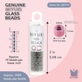 thumbnail image 3 of Miyuki Delica Seed Beads – Size 11/0 (1.6 mm), DB1175, Galvanized Matte Graphite, 7.2 g, Approx. 1440 Beads, 3 of 7
