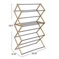 thumbnail image 2 of Household Essentials Bamboo Folding Clothes Drying Rack, Upscale Laundry Rack with 14 Coated Metal Dowels, Environmentally Friendly, Stable Frame, 2 of 9