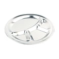 thumbnail image 4 of HEALEEP Metal Divided Plate Food Storage Stainless Steel Tray Silver 1Pcs for Restaurant and Cafe, 4 of 8