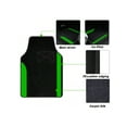 thumbnail image 3 of Leadwolf Car Floor Mats for BMW for 330 Vinyl Carpet Protection All Weather Front & Rear Full Set Velvet Colored Stripe Black and Green 4pcs, 3 of 5
