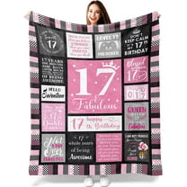 17 Year Old Girl Gift Ideas, 17 Year Old Girl Gifts, Gifts for 17 Year Old Girl, 17th Birthday Gifts for Girls, 17th Birthday Decorations for Girls Blanket 60"X50"
