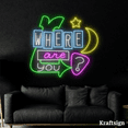 thumbnail image 2 of Craftnamesign Where Are You Neon Sign, Open Welcome Sign, Bar Club Decor, 2 of 4