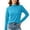 *Blue, variant on ClodeEU Women's Mock Neck Long Sleeve Slim Fit Basic Tee,Solid Stretchy Layering Base Top ,Women's Plus XXL