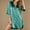 Green, variant on VgaVtl Womens Plus Size Sleep Shirts Elbow-Length Green Womens Nightgowns Plain Silk Loose Button Down Nightgowns