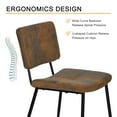 thumbnail image 2 of Homy Casa Mid-Century 4-Pack Desk Chair Home Office Chair Meeting Room Reception, Suede Brown, 2 of 7