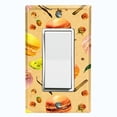 thumbnail image 1 of Metal Light Switch Plate Cover Macaroon Fruit Croissant French Desserts CAK014, 1 of 13