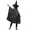 Black Halloween Bat Silhouettes, variant on Teens Halloween Witch Hat Cape Costume Set,Halloween Bat Cloud Pattern Wizard Witch Cloak for Cosplay Party Fancy Dress, 31 ''x 27''