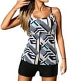 thumbnail image 3 of Tankini Bathing Suits For Women- Tummy Control Swimsuits Two Piece Swimwear Tank Top With Boyshorts, 3 of 8