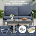thumbnail image 6 of SERWALL 7-Piece HDPE Outdoor Patio Furniture Set, Modular Conversation Sofa, Weather-Resistant Patio Sofa, Deck, Backyard & Poolside, Grey Frame with Grey Cushions, 6 of 9