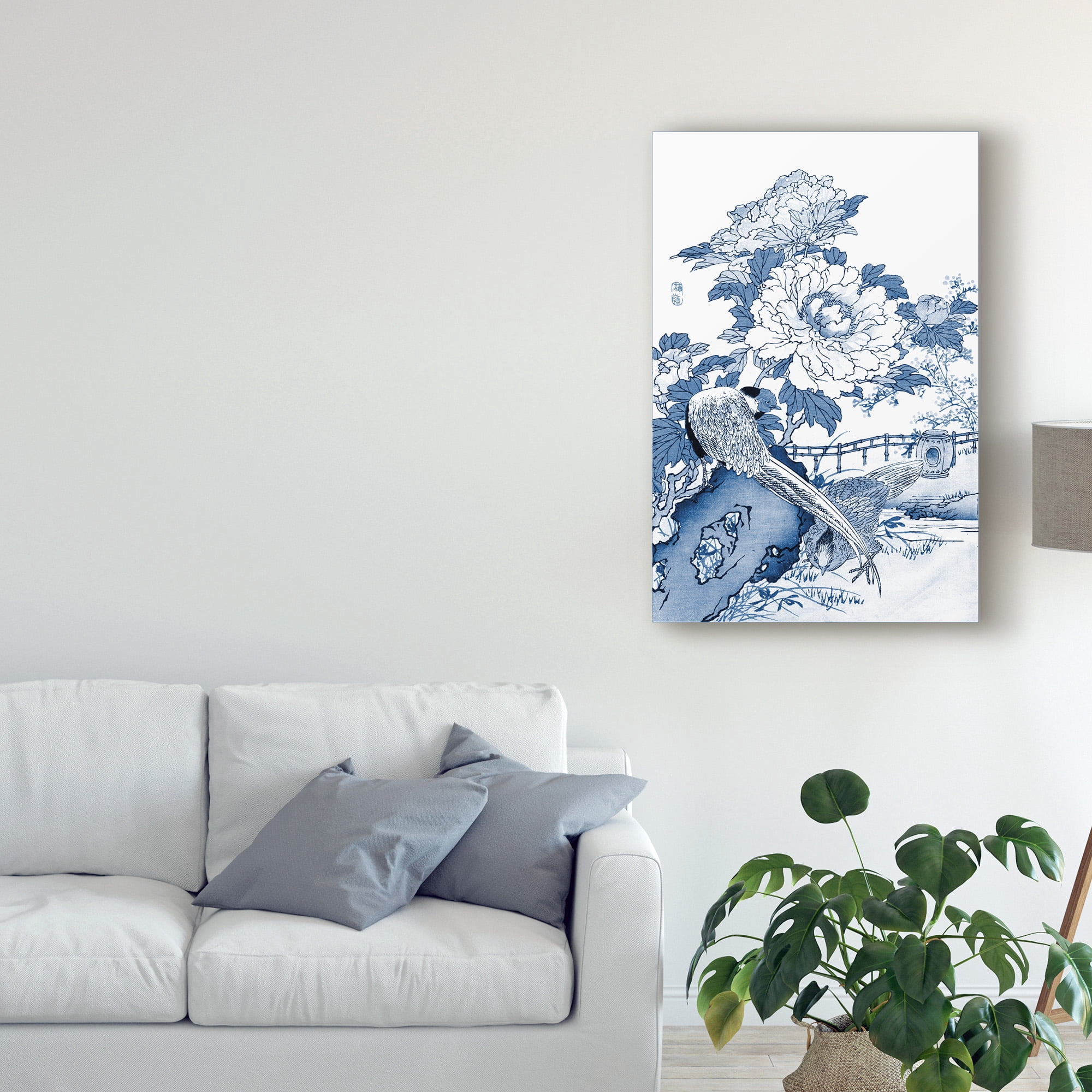 Trademark Fine Art 'Blue & White Asian Garden II' Canvas Art by Vision Studio