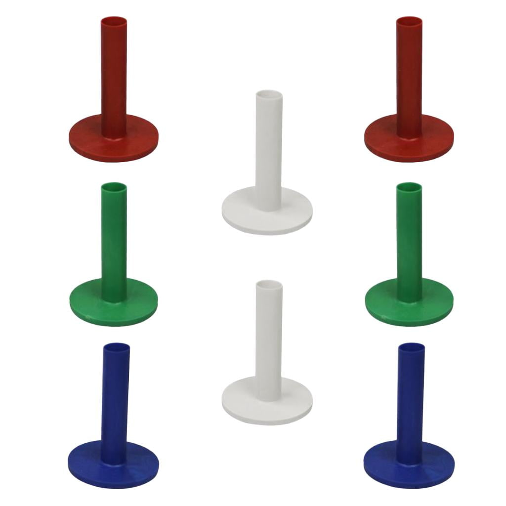 Dualoai 8 Pieces of Rubber golf professional tees Holder Range Driving Practice Mat Size 78mm