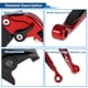thumbnail image 4 of Palanca de freno y embrague corta larga para Kawasaki ER-5 2004-2005, palanca de manillar de motocicleta ajustable, aleación de aluminio, cabeza roja, mango negro, 4 of 6