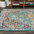 thumbnail image 4 of JONATHAN Y JONATHAN  Y Audrey Geometric Medallion Area Rug 3 X 5 - Blue/Multi, 4 of 5