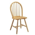 thumbnail image 6 of Costway Set of 2 Vintage Windsor Side Chairs Wood Spindleback Dining Room Natural, 6 of 7