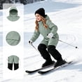 thumbnail image 5 of Girls Ski Suits Waterproof Jumpsuit with Hood Warm Insulated Midweight Zipper Closure Kids Winter Snow Jacket Green 6 Years, 5 of 8