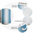 thumbnail image 6 of Blue Ombre Waterproof Fabric Shower Curtain, Blue White Gradient Modern Abstract Art Shower Curtain for Bathroom Curtains Bathtubs Hotel Washable Shower Curtains with 12 Hooks Standard 72x72, 6 of 6