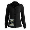thumbnail image 3 of Black Women Shirts, Fashion Women'S Loose Button Solid Lapel Long Sleeves T Shirt Blouse Tops,Women Shirts 3XL, 3 of 5