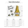 thumbnail image 5 of Honeii Gnome Sweet Honey print throw blanket, crafted from cozy cotton flannel, offers versatile home decor as a bedding suitable for all seasons.-50"x40", 5 of 6