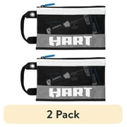 (2 pack) HART 12-Inch Zipper Pouch with See-Through Window