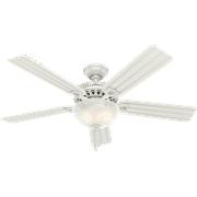 Hunter 52" Beachcomber White Ceiling Fan with Light Kit and Pull Chain