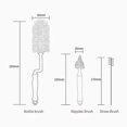 thumbnail image 5 of Cepillo de silicona para botellas Oso de Fresa limpiador de pajita con ganchos transparentes, 5 of 5