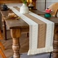 thumbnail image 7 of Dalrosia Boho Table Runner 72 Inches Long Macrame Table Runner Farmhouse Style Table Runner with Tassels for Party Bohemian Rustic Wedding Bridal Shower Dining Decor (12x72 Inches), 7 of 7