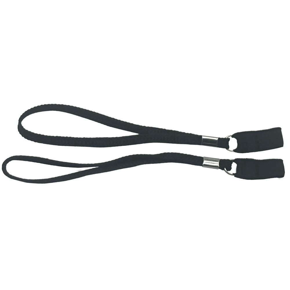 Black Elastic Wrist Strap for Walking Canes Pair