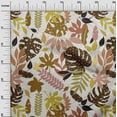 thumbnail image 3 of oneOone Cotton Cambric Dark Mustard Fabric Leaves Sewing Material Print Fabric By The Yard 56 Inch Wide, 3 of 6