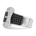 thumbnail image 3 of Auriga Fine Jewelry 925 Sterling Silver Cubic Zirconia Buckle Ring Size 6 for Women, 3 of 6