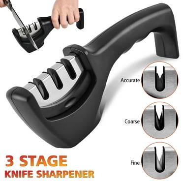 Kepeak Knife Sharpener, Blade Sharpener 3 Slots,Sharpening for Stainless Steel Chef Knife