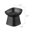 thumbnail image 7 of Yamazaki Home Tilted Pet Food Bowl, Black, Ceramic, 6.7oz, Dishwasher Safe, 7 of 7
