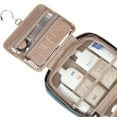 thumbnail image 3 of NISHEL Travel Toiletry Bag for women, Portable Hanging Organizer for Full-Sized Shampoo, Conditioner, Brushes Set, Travel-Size Accessories, Lake-Blue, 3 of 14