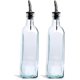 thumbnail image 1 of Soro Essentials - Juego de 2 vinagreras cuadradas de vidrio de 473 ml con vertedor de acero inoxidable - Dispensador de vinagre y aceite de oliva - Aceiteras de cocina con vertedor - Recipiente, 1 of 5