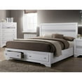 thumbnail image 2 of Furniture of America Laren Contemporary Solid Wood King Storage Bed in White, 2 of 6