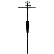 Squirrel Stopper Deluxe Bird Feeder Pole – 100% Squirrel-Proof with Patented Baffle, Heavy-Duty Steel, Easy Installation, Holds 8 Feeders, Wind Chimes, Plants - Black