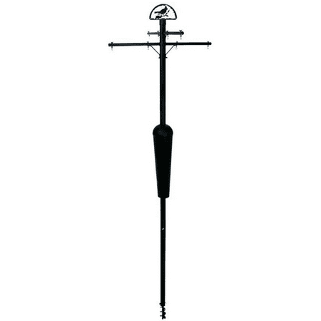 Squirrel Stopper Deluxe Bird Feeder Pole – 100% Squirrel-Proof with Patented Baffle, Heavy-Duty Steel, Easy Installation, Holds 8 Feeders, Wind Chimes, Plants - Black