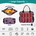 thumbnail image 4 of Large Insulated Lunch Bags for Women Men Leakproof Thermal Meal Lunch Tote Bag for Office Work Picnic Travel Black Cats and Candy 12L, 4 of 6