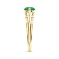 thumbnail image 5 of ANGARA Natural One Sided Split Shank Round Emerald Solitaire Engagement Ring in 14K Yellow Gold for Women (Size-6mm) | May Birthstone, Anniversary, Jewelry Gift for Women | Natural Emerald Ring, 5 of 11