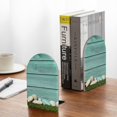 thumbnail image 5 of Naloa Wood Grain 2 Pcs Bookend Large Capacity Office Book Ends for Home Office Library School Study Decoration, 5 of 8