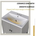 thumbnail image 6 of DSstyles 24" Bathroom Vanity with Ceramic Sink Bathroom Storage Cabinet with Open Shelf Free Standing Single Basin Vanity Set for Bathroom, 6 of 9
