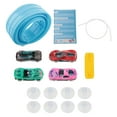 thumbnail image 2 of BELOVING 15 ft Bendable Racetrack with 4 Alloy Cars Kit Versatile Strong Suction Cups Green, 2 of 8